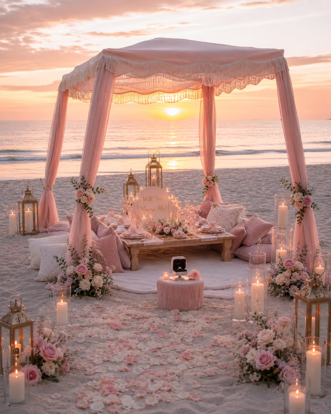 Boho beach picnic daytime